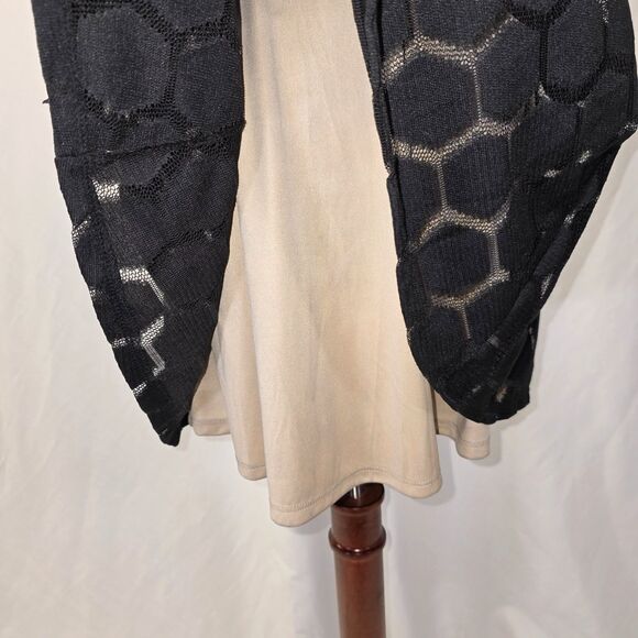 Lily Rose Geometric Black Lace Special Occasion Dress Size Large - Picture 5 of 11